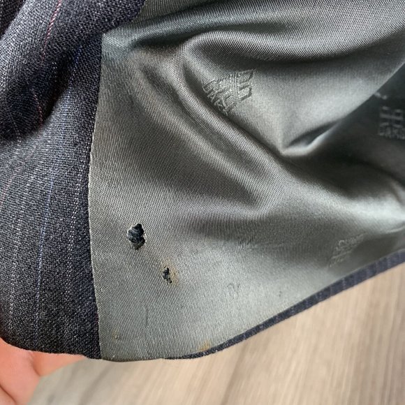 Daks London New York Mens See Desc. for Meas. Charcoal Grey w Pinstripes 2 piece - Picture 6 of 16